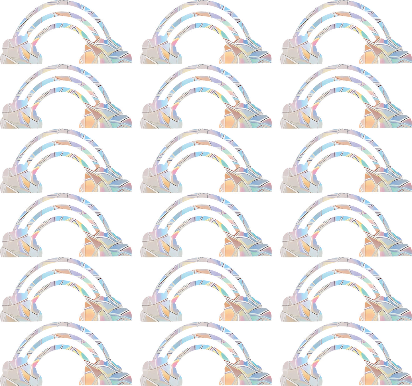 Shawula 30PCS Rainbow Window Decals for Bird Strikes - Anti-Collision Window Clings to Save Birds from Window Collisions,Non Adhesive Prismatic Window Clings, Rainbow Suncatcher Stickers