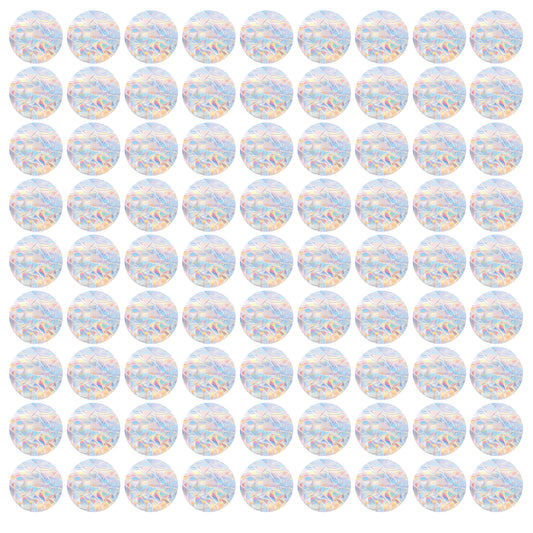 96PCS Circle Window Stickers Window Clings Anti Collision Window Decals to Save Birds from Collisions Non Adhesive Prismatic Vinyl Clings Rainbow Stickers